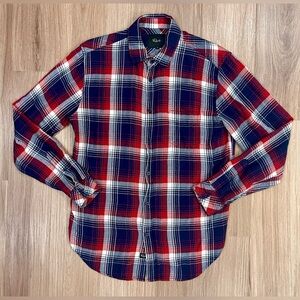 Rails Plaid Lennox Button Up Shirt Top M Navy Red